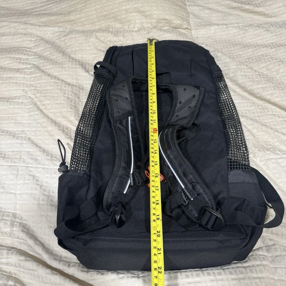 Woolala Pet Carrier Black Mesh Backpack for Small and Medium Dogs - Large